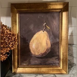 Hearth & Hand Magnolia 12" x 15" framed pear still life.